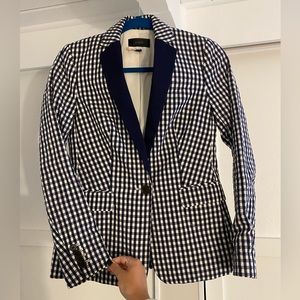 Jcrew blazer. Used to be one of my favorite pieces. 00. navy and white checkered